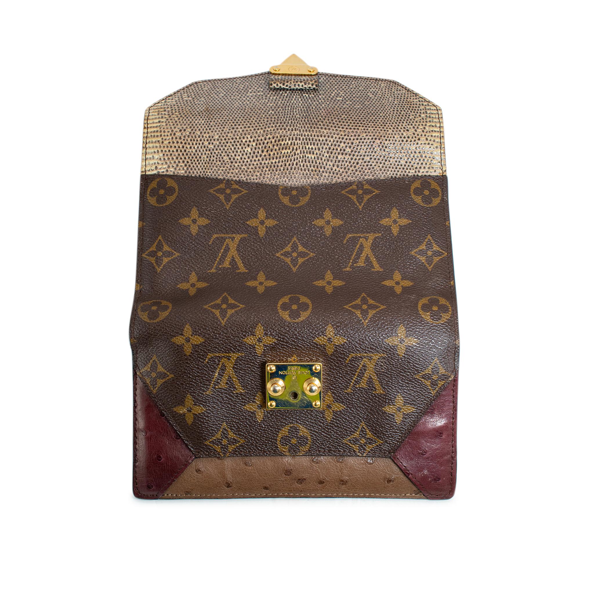 Louis Vuitton Majestueux MI4152 Monogram Canvas Leather Envelope Wallet en vente 4