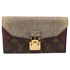 Louis Vuitton Majestueux MI4152 Monogram Canvas Leather Envelope Wallet