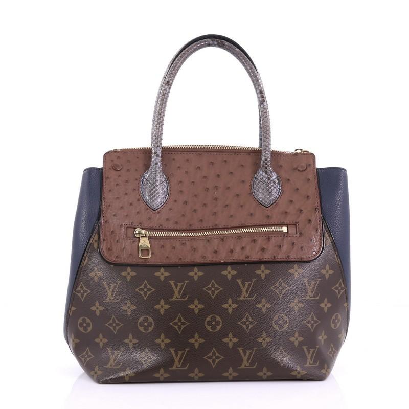 Louis Vuitton Majestueux Tote Monogram Canvas And Exotics MM In Good Condition In NY, NY
