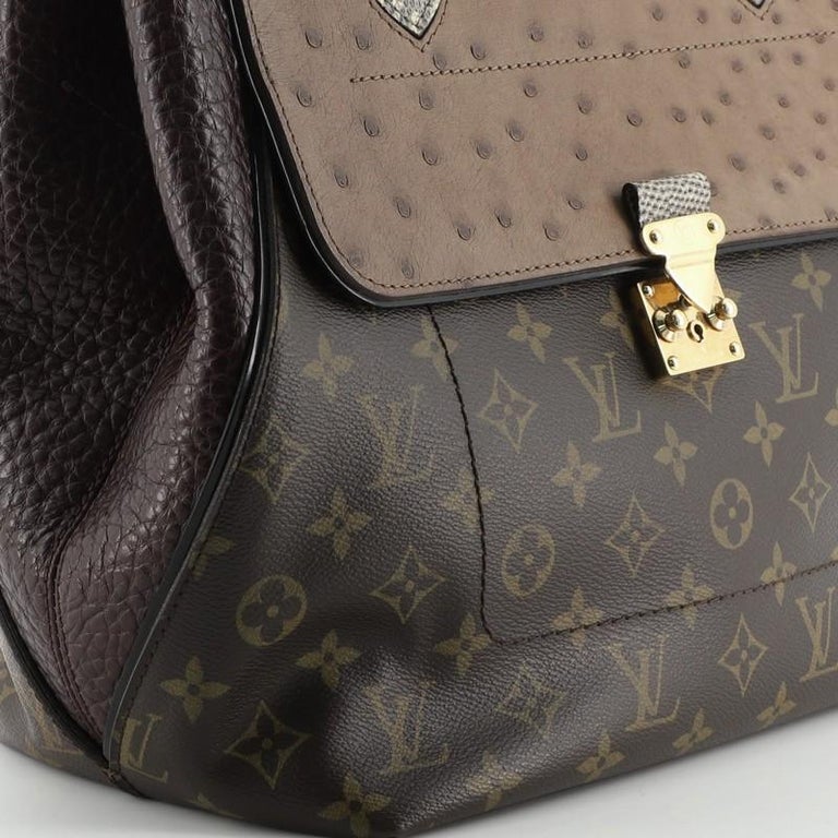 Louis Vuitton Majestueux Tote Monogram Canvas and Exotics MM For Sale at 1stDibs