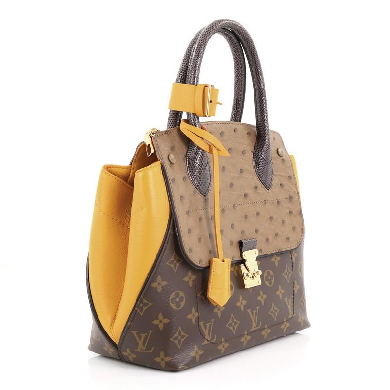  Louis Vuitton Majestueux Tote Monogram Canvas and Exotics PM In Excellent Condition In NY, NY
