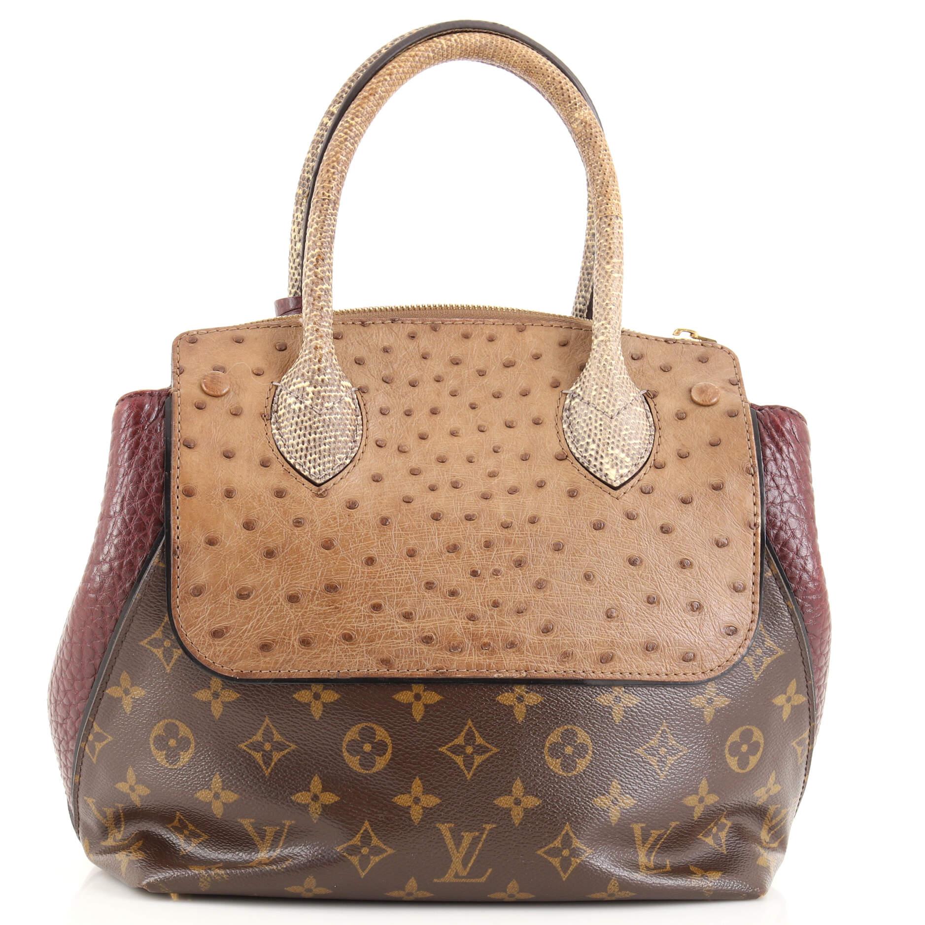 Louis Vuitton Majestueux Tote Monogram Canvas and Exotics PM In Fair Condition In NY, NY