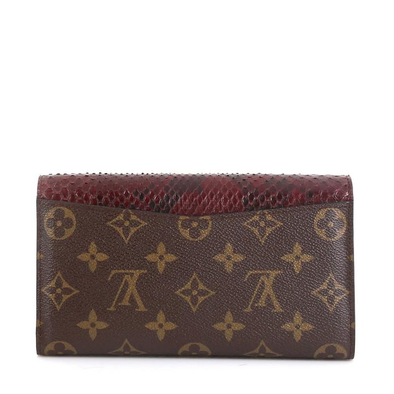 Black Louis Vuitton Majestueux Wallet Monogram Canvas and Exotics