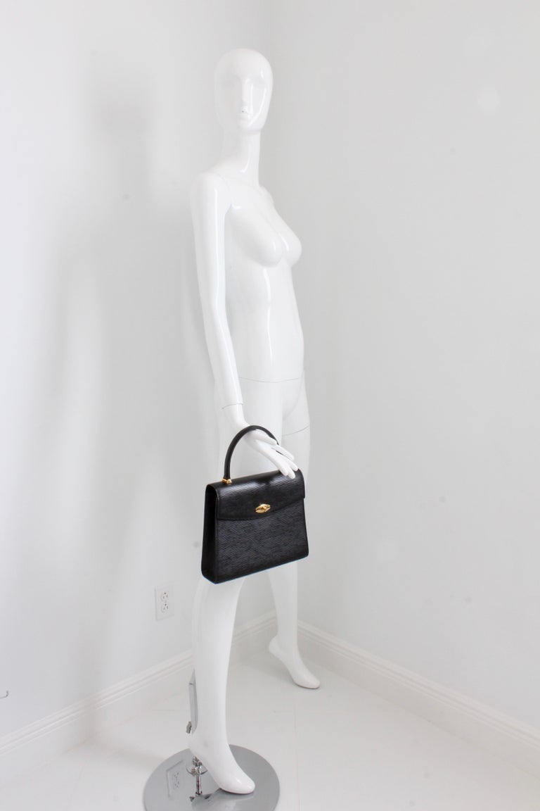 Handbags Louis Vuitton Louis Vuitton Malesherbes Bag Black EPI Leather Top Handle Handbag + Dustbag