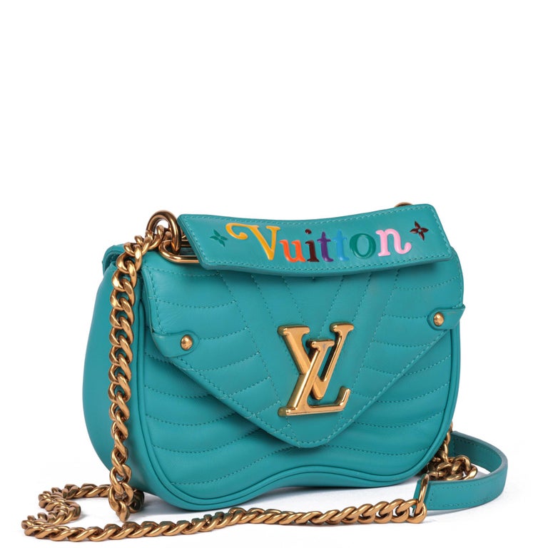 LOUIS VUITTON Malibu Green Quilted Calfskin Leather New Wave Chain PM