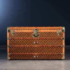 Louis Vuitton Malle Courrier Case Oil Cloth Brass, 1920s
