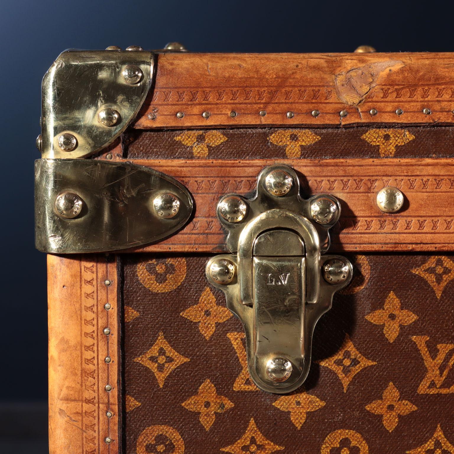 Other Louis Vuitton Malle Courrier Case Oil Cloth Brass, 1920s