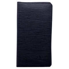 Louis Vuitton Malletier Vintage Black Epi Leather Vertical Long Wallet