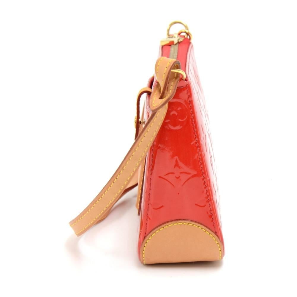 Louis Vuitton Mallory Square Rouge Red Vernis Leather Hand Bag In Good Condition In Fukuoka, Kyushu