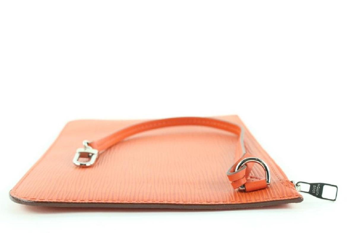 Louis Vuitton pochette Neverfull en cuir orange Manadarin MM/GM en vente 5