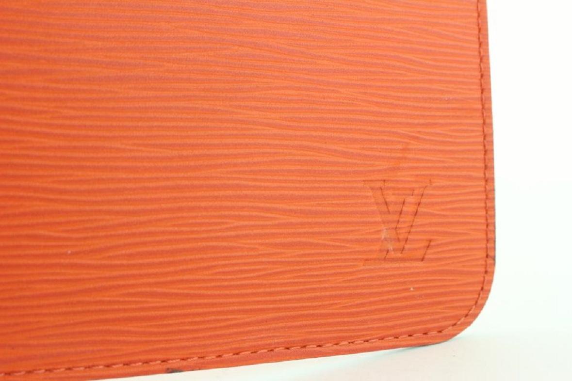 Louis Vuitton pochette Neverfull en cuir orange Manadarin MM/GM en vente 7