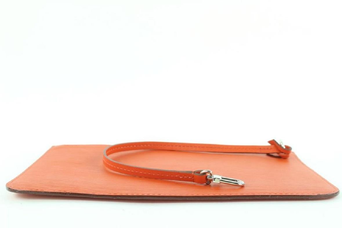 Louis Vuitton pochette Neverfull en cuir orange Manadarin MM/GM en vente 3