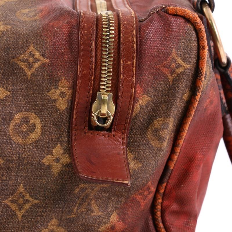 Women's or Men's Louis Vuitton Mancrazy Jokes Handbag Monogram Canvas and Snakeskin