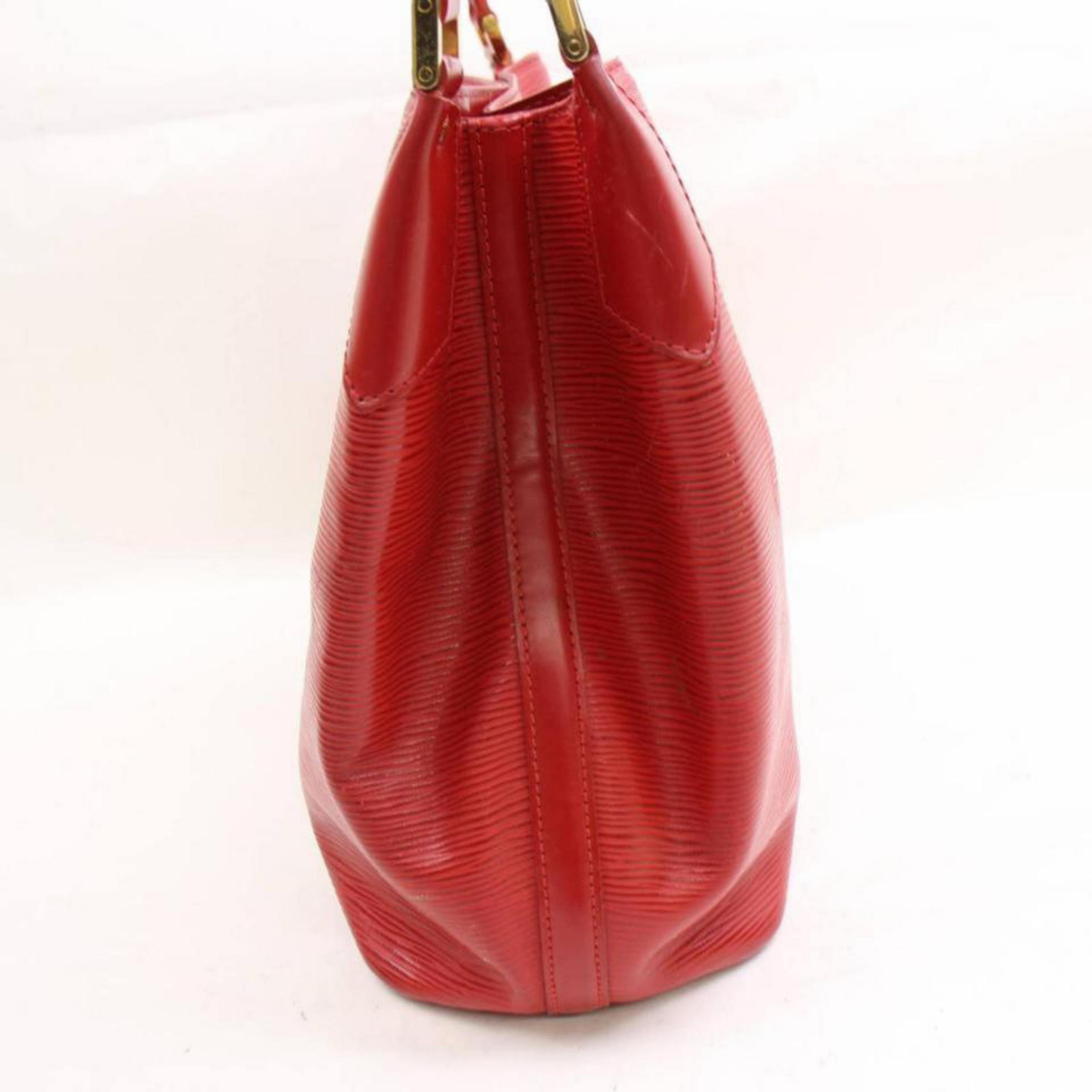 Louis Vuitton Mandara Epi Mm Hobo 868362 Red Leather Shoulder Bag For Sale 8
