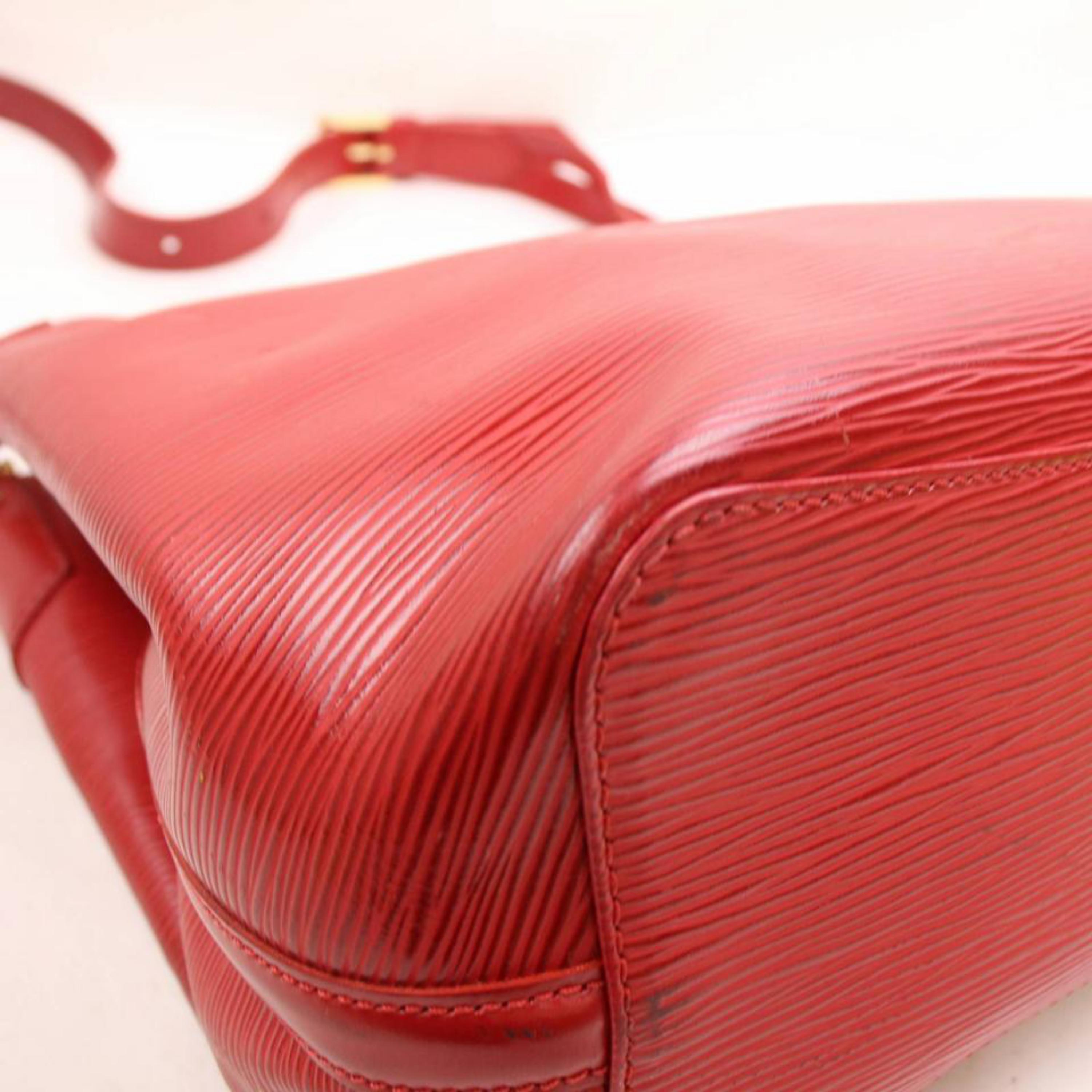 Louis Vuitton Mandara Epi Mm Hobo 868362 Red Leather Shoulder Bag For Sale 5