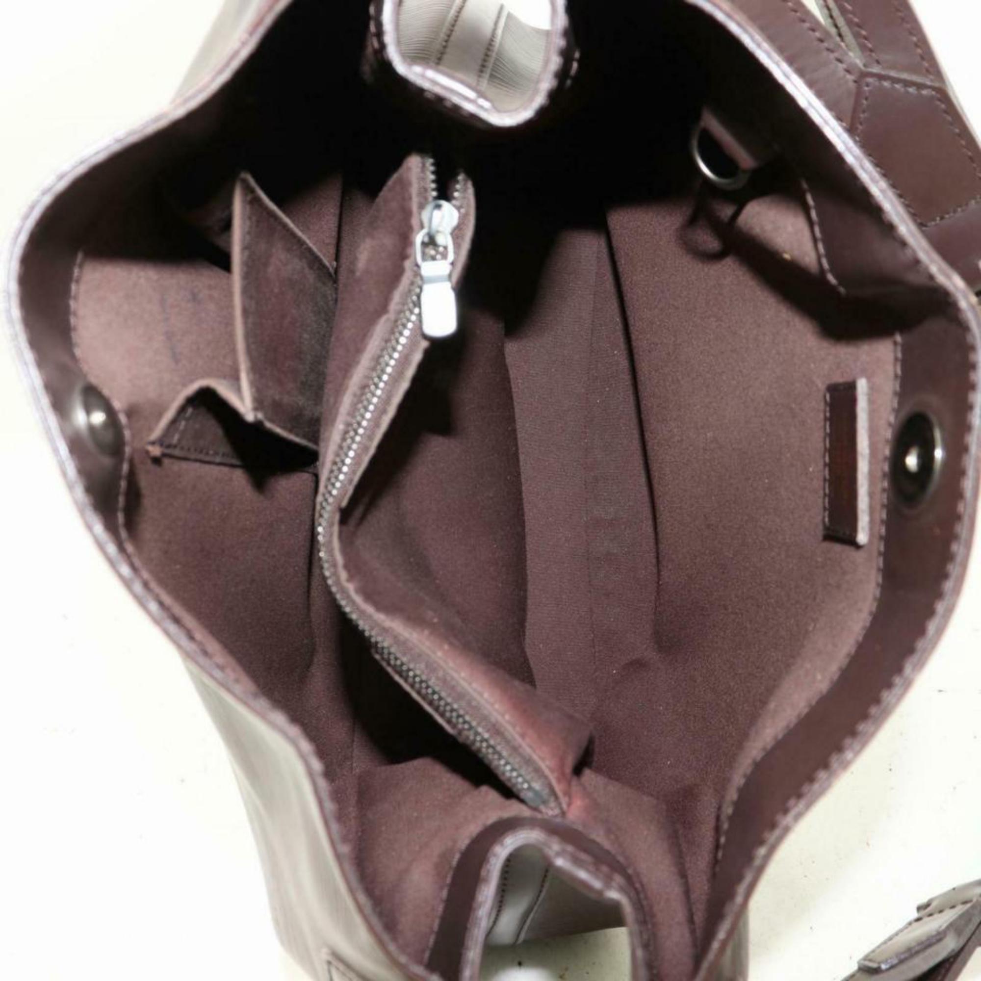 Louis Vuitton Mandara Moka Mm 870580 Brown Epi Leather Shoulder Bag For Sale 7