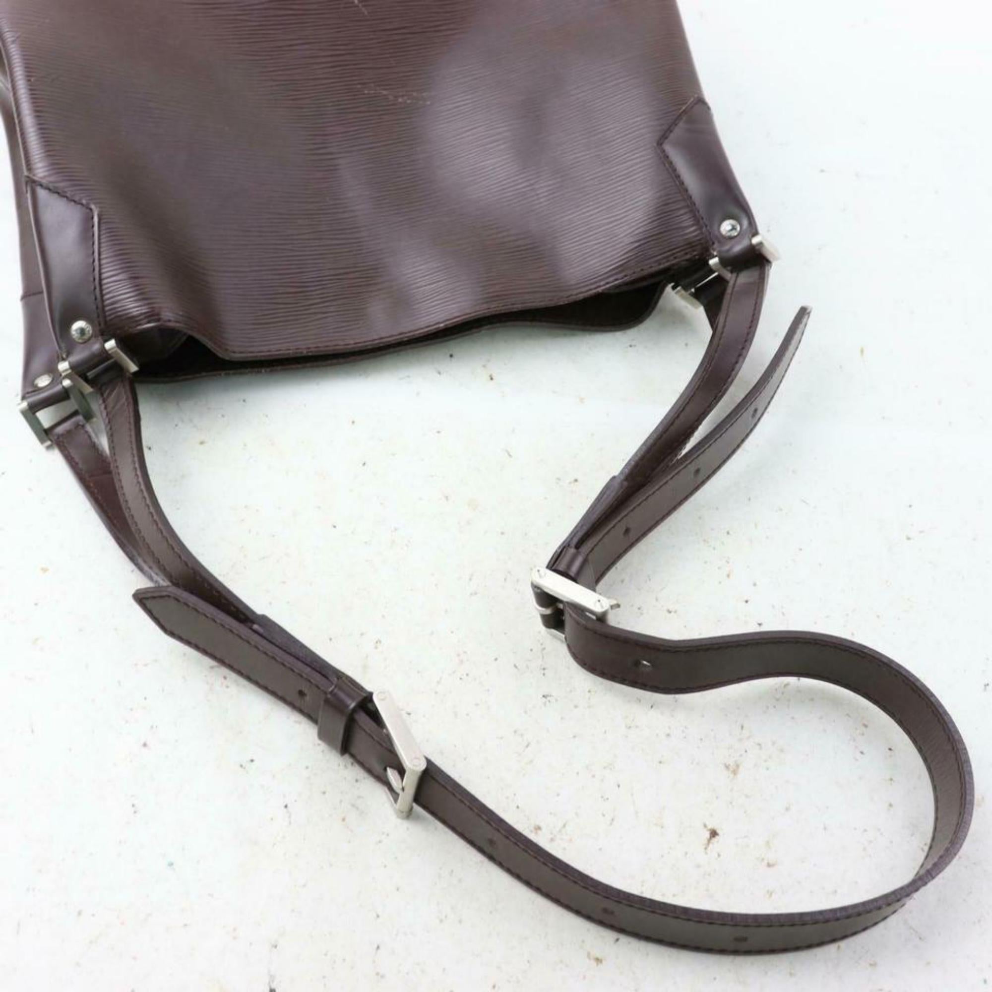 Louis Vuitton Mandara Moka Mm 870580 Brown Epi Leather Shoulder Bag For Sale 1
