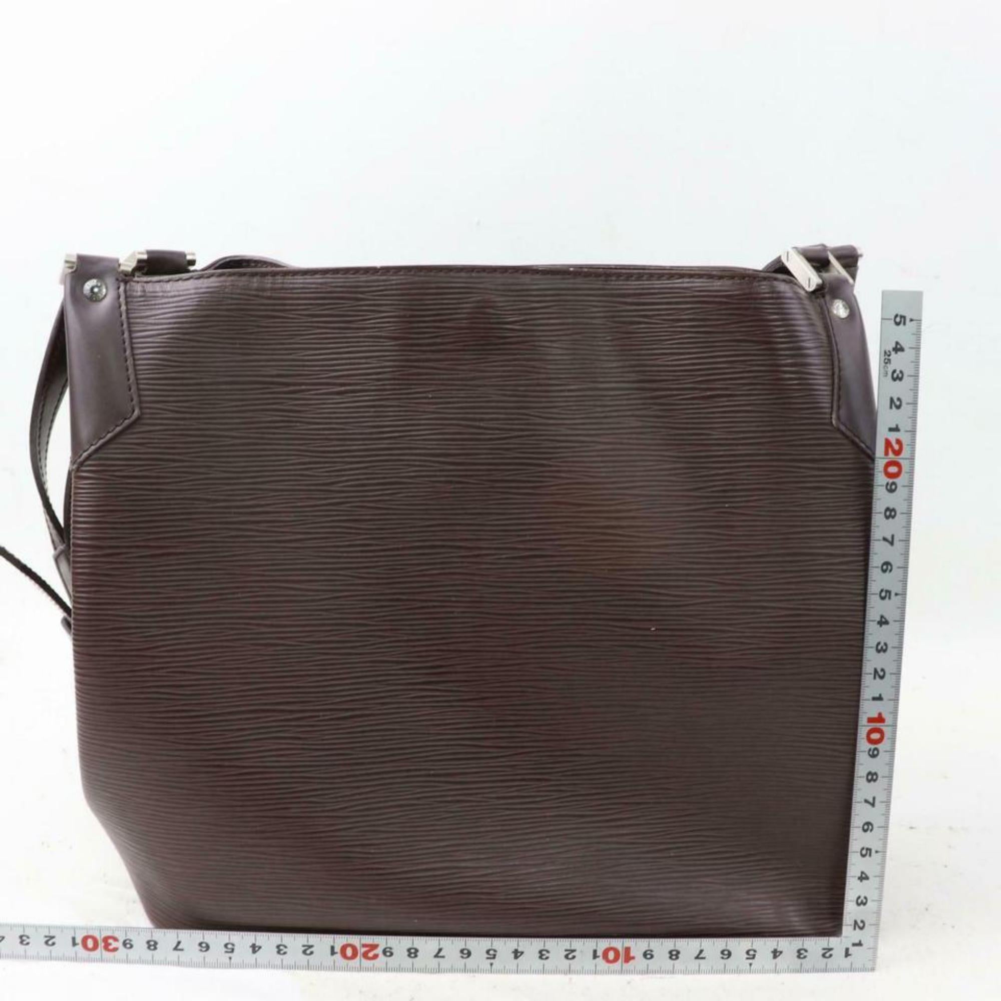 Louis Vuitton Mandara Moka Mm 870580 Brown Epi Leather Shoulder Bag For Sale 2