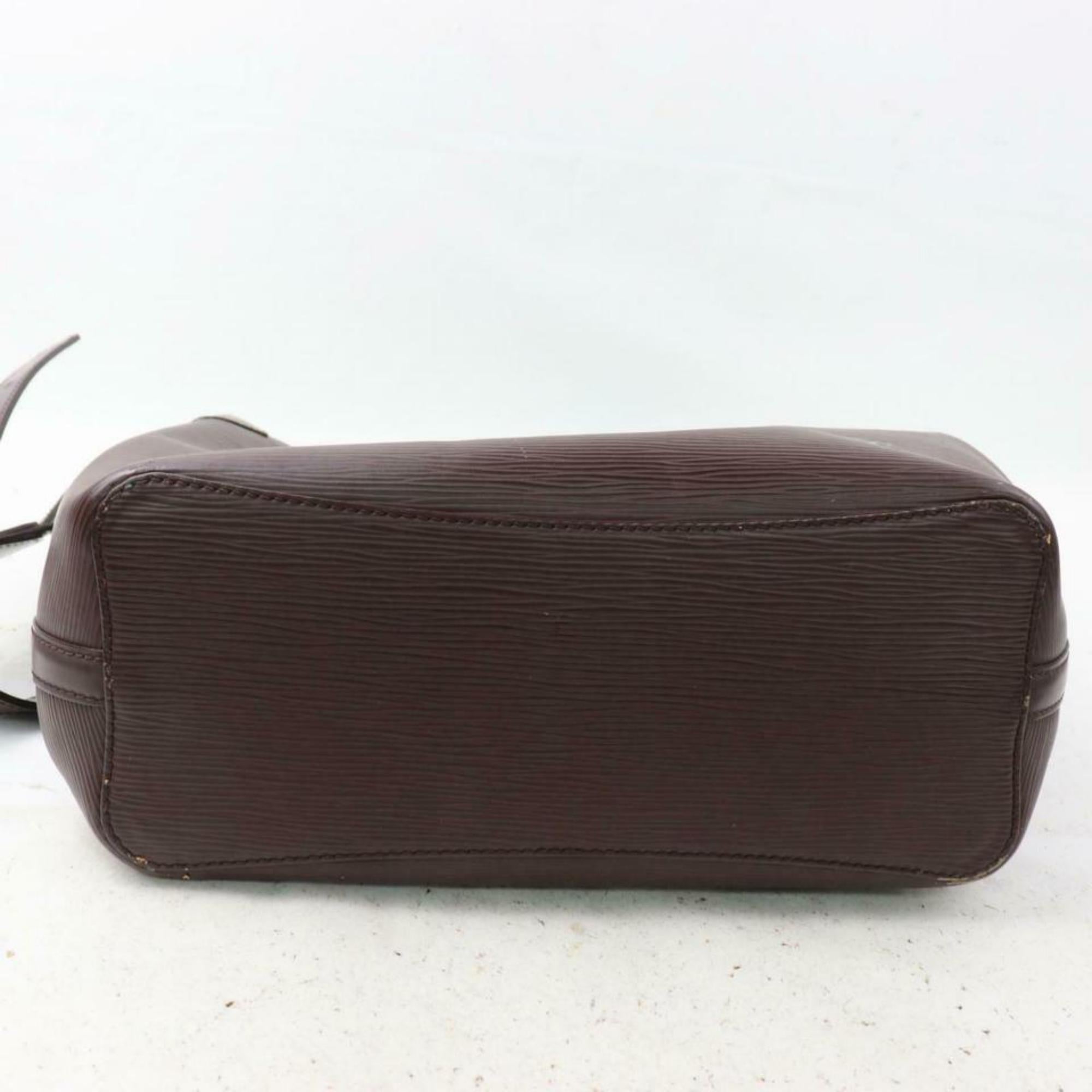 Louis Vuitton Mandara Moka Mm 870580 Brown Epi Leather Shoulder Bag For Sale 3