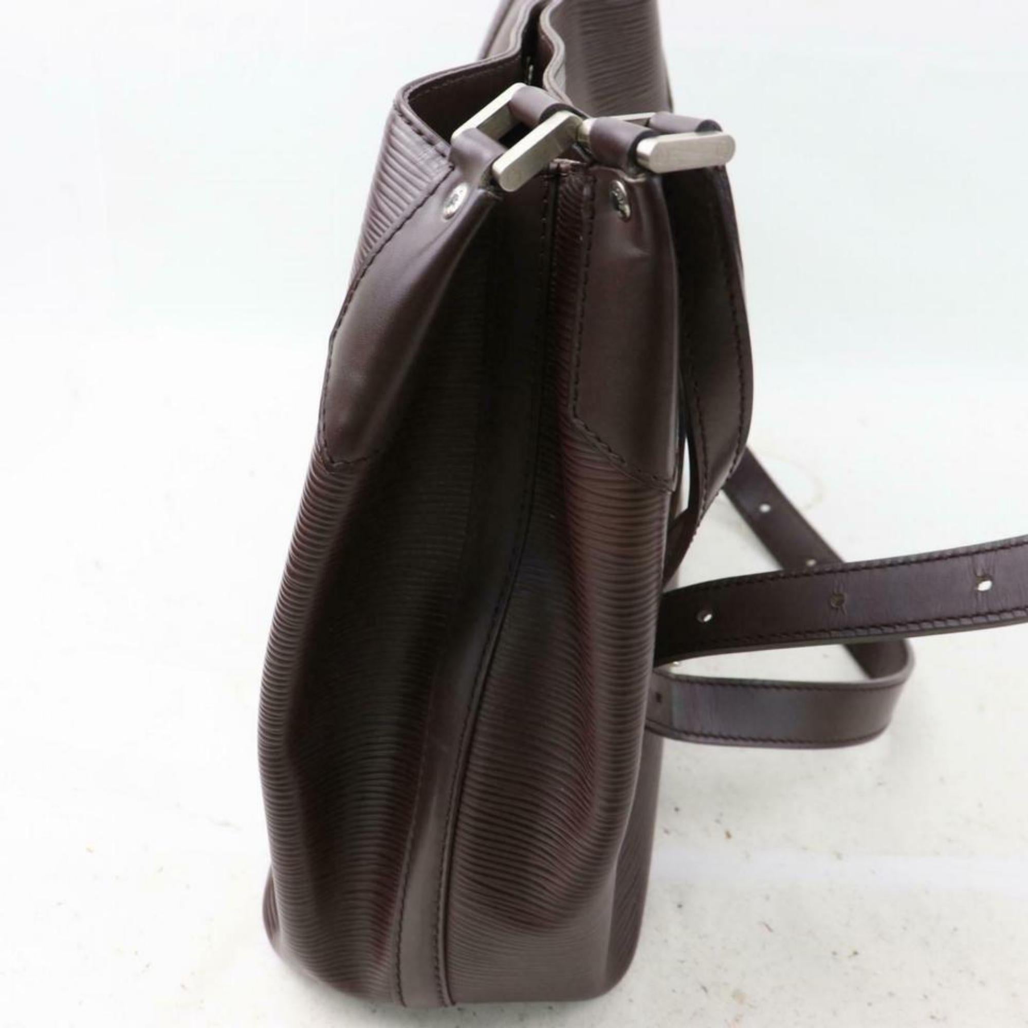 Louis Vuitton Mandara Moka Mm 870580 Brown Epi Leather Shoulder Bag For Sale 4