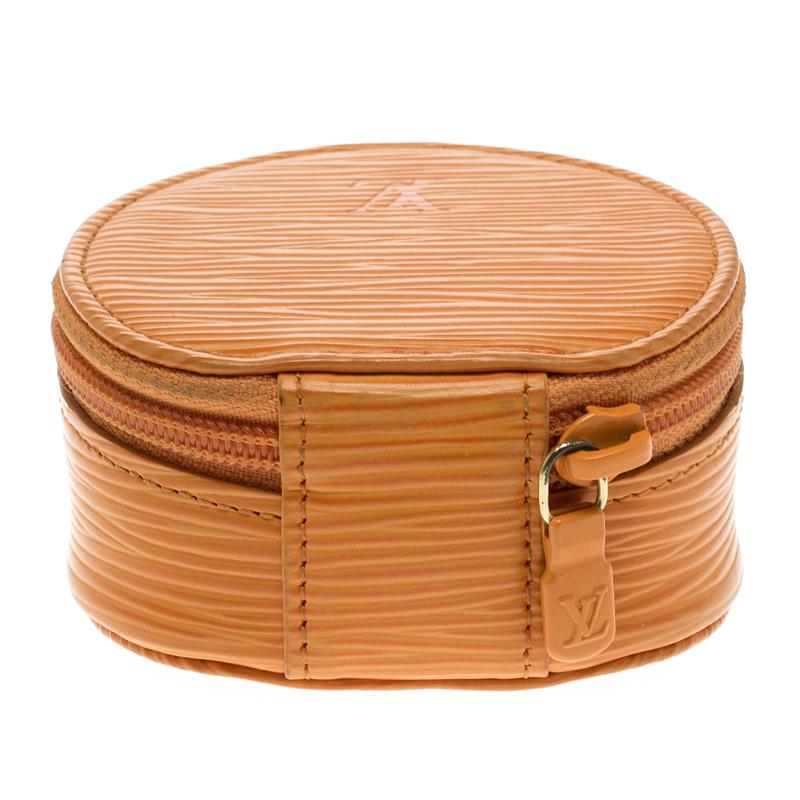 Louis Vuitton Mandarin Epi Leather Jewlery Case In Good Condition In Dubai, Al Qouz 2
