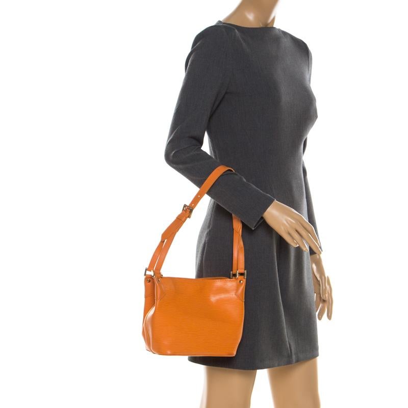 Orange Louis Vuitton Mandarin Epi Leather Mandara PM Bag