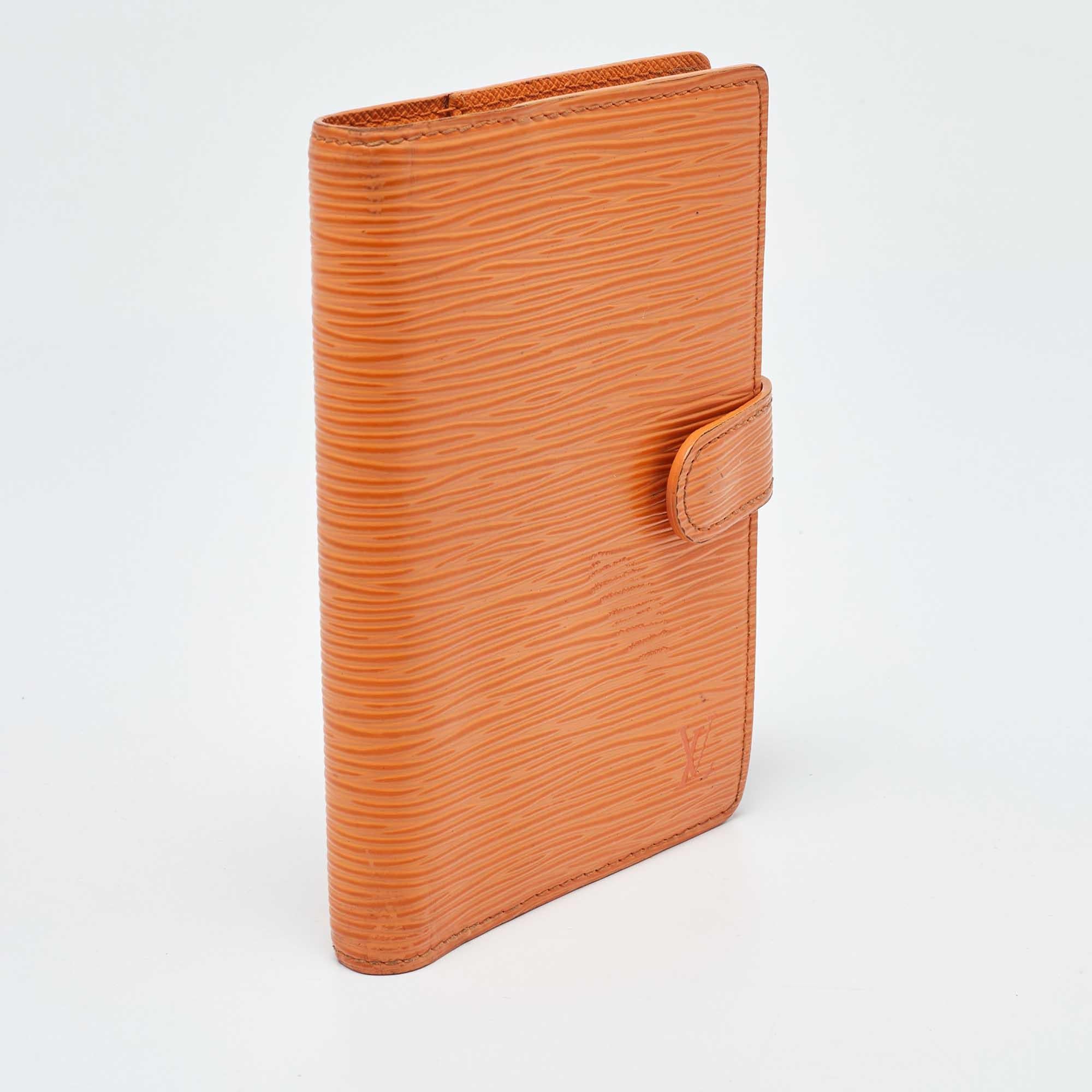 Funda de Agenda Pequeña de Piel Epi Mandarina Louis Vuitton Naranja en venta