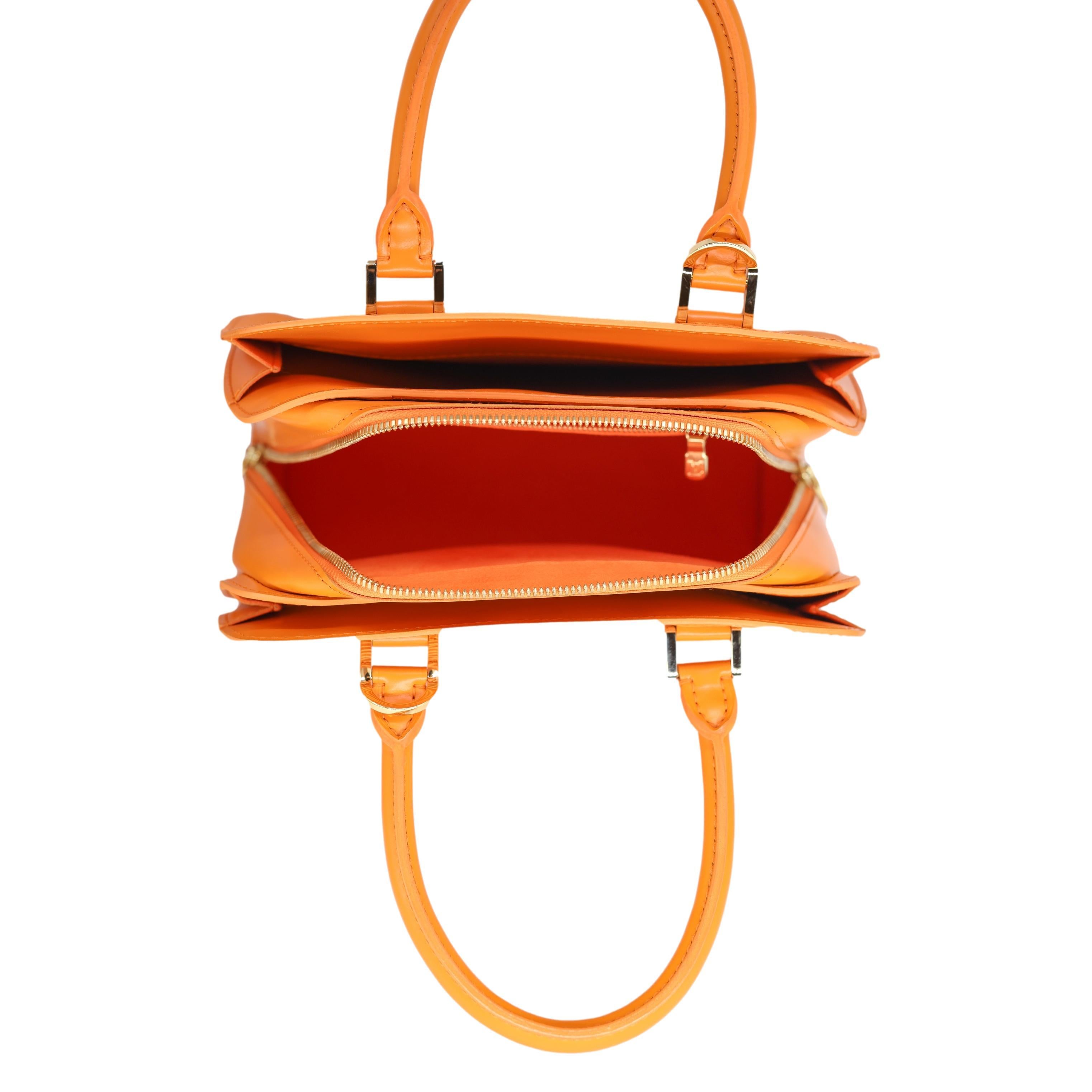 Louis Vuitton Mandarin EPI Orange Pont Neuf PM Top Handle Handbag, 2003. 6