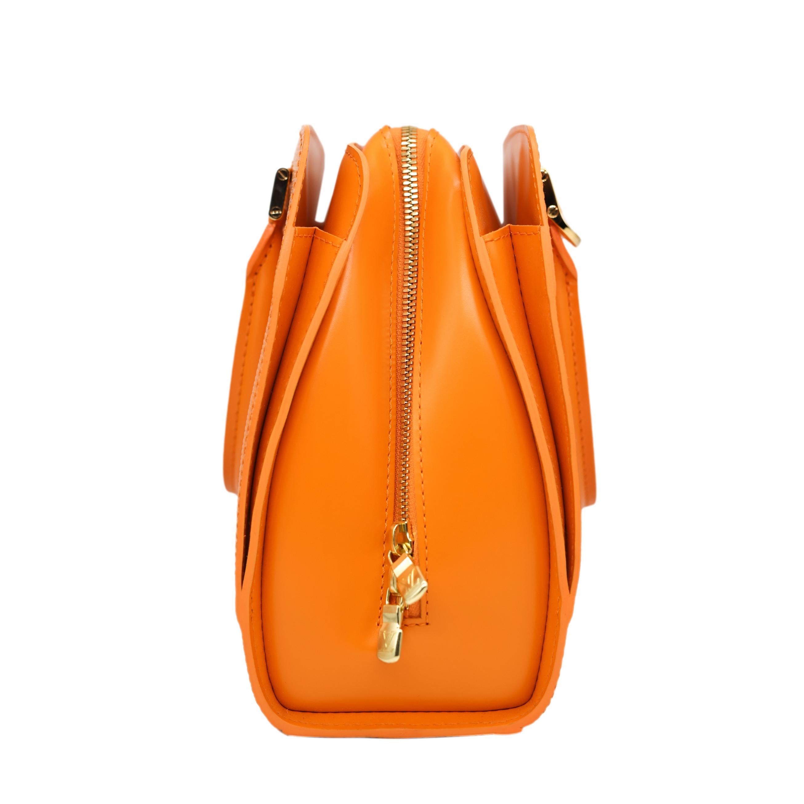 Louis Vuitton Mandarin EPI Orange Pont Neuf PM Top Handle Handbag, 2003. In Good Condition In Banner Elk, NC