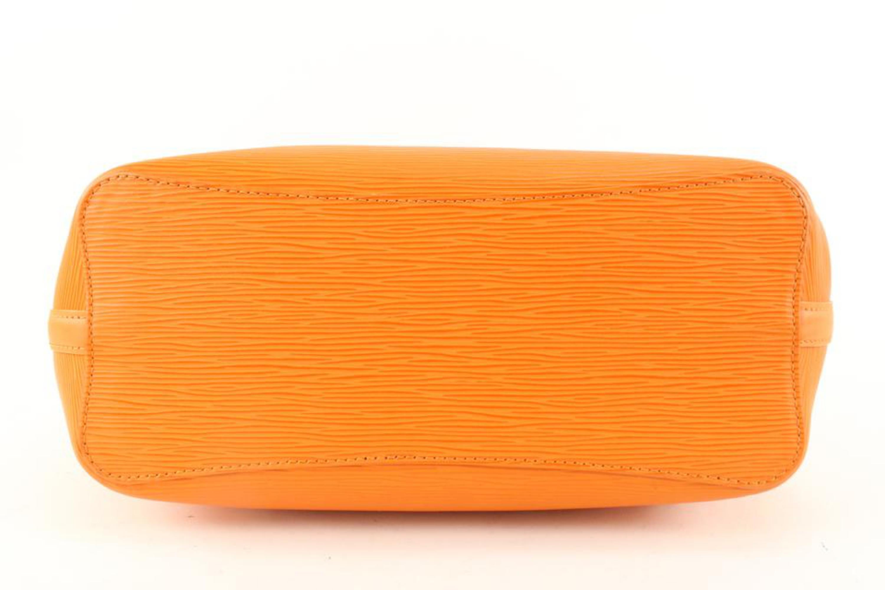 Women's Louis Vuitton Mandarin Orange Epi Leather Mandara MM Hobo Shoulder bag 16lv38