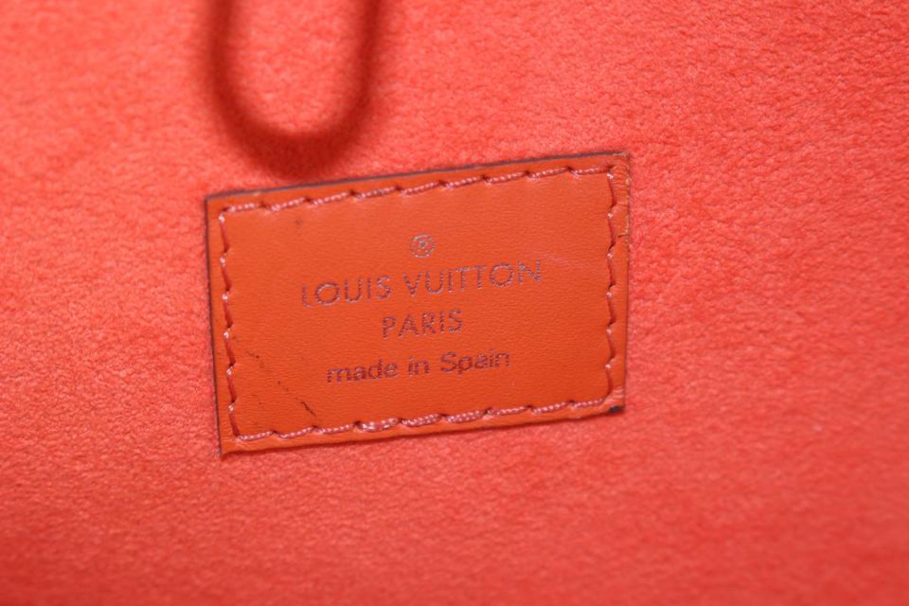 Louis Vuitton Neverfull MM Tote Bag aus Epi-Leder in Mandarin und Orange 855344 im Angebot 6
