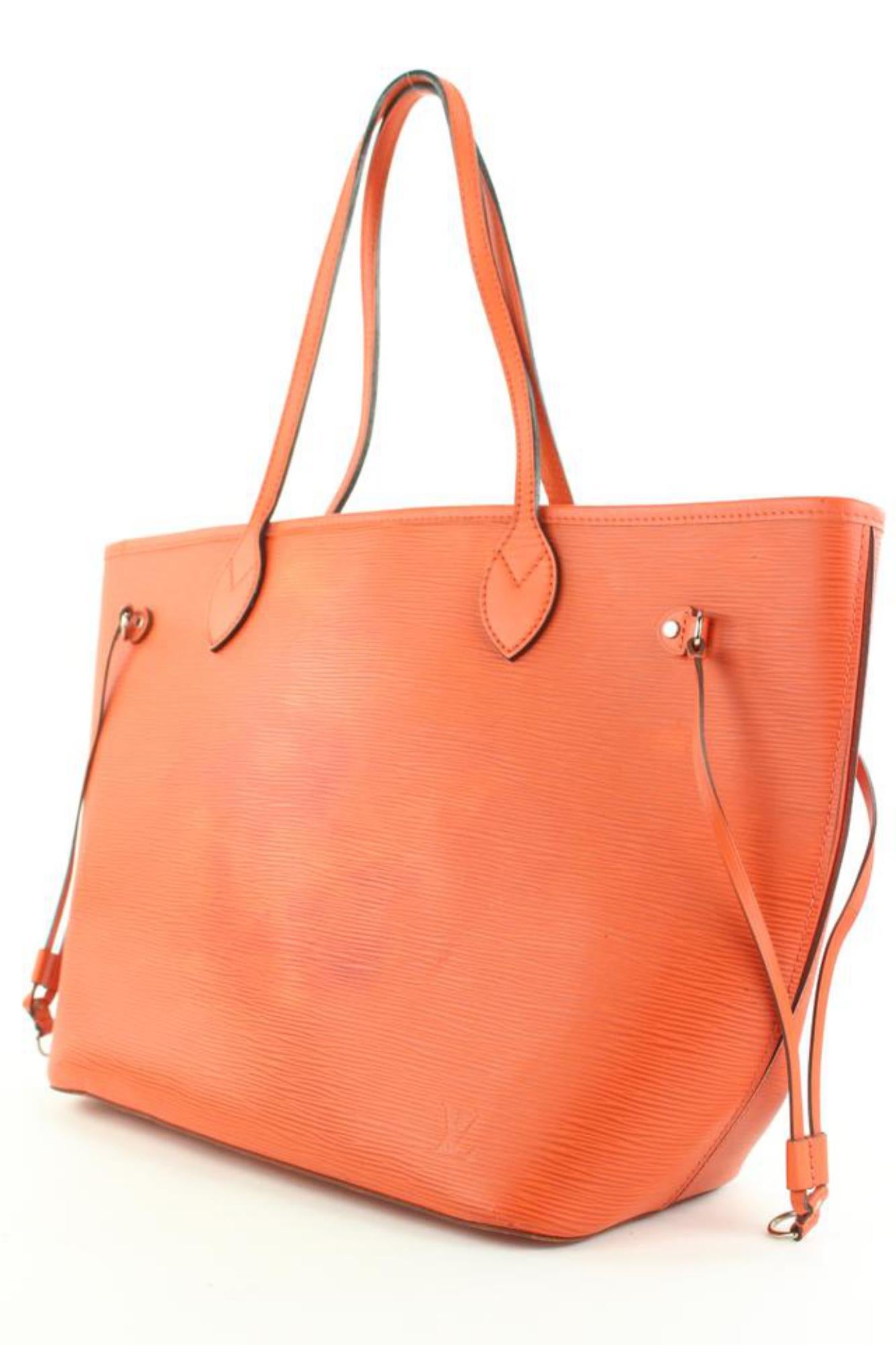Louis Vuitton Mandarin Orange Epi Leather Neverfull MM Tote Bag 855344 5