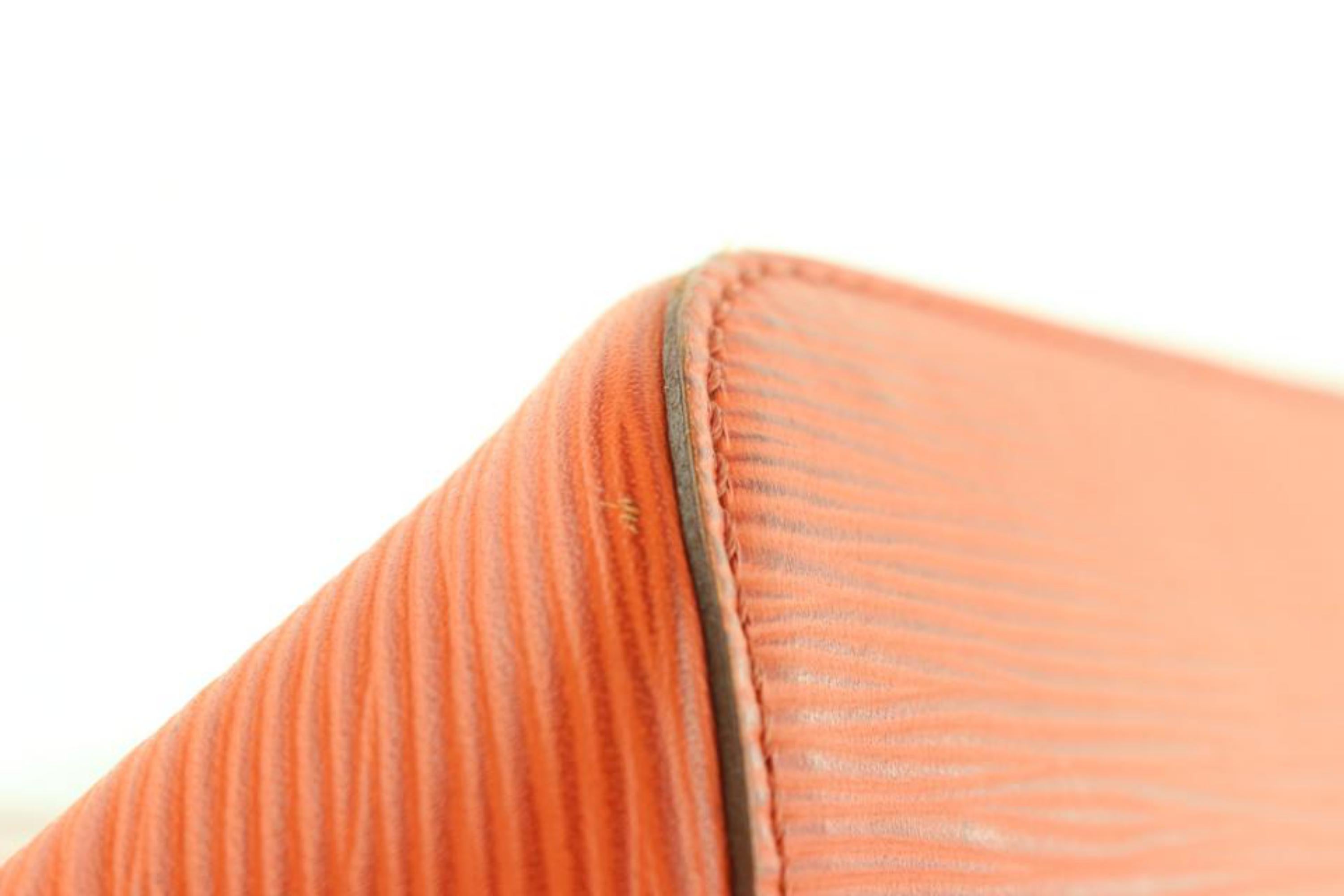 Louis Vuitton Mandarin Orange Epi Cuir Neverfull MM Tote Bag 855344 en vente 2