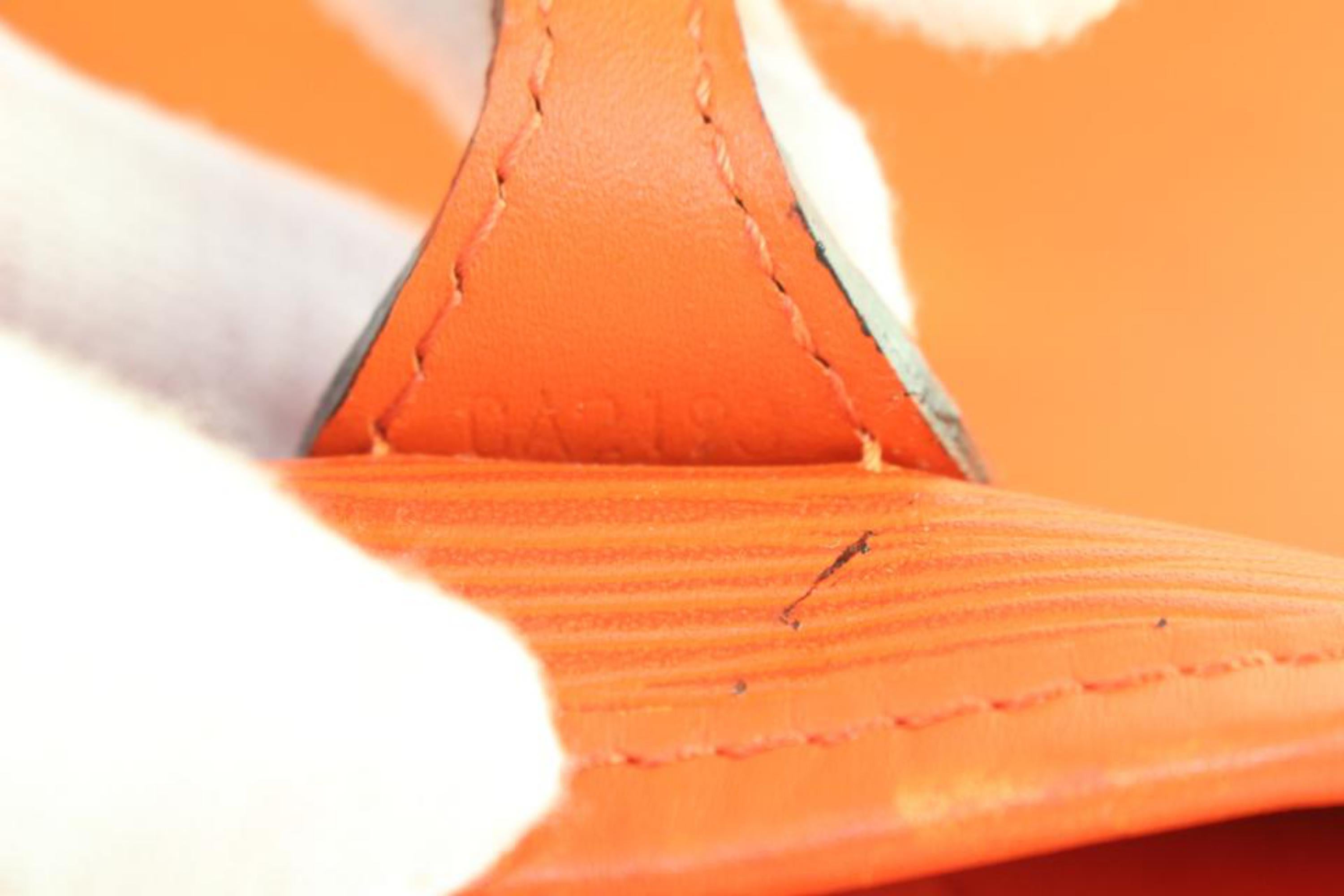 Louis Vuitton Mandarin Orange Epi Leather Neverfull MM Tote Bag 855344 2
