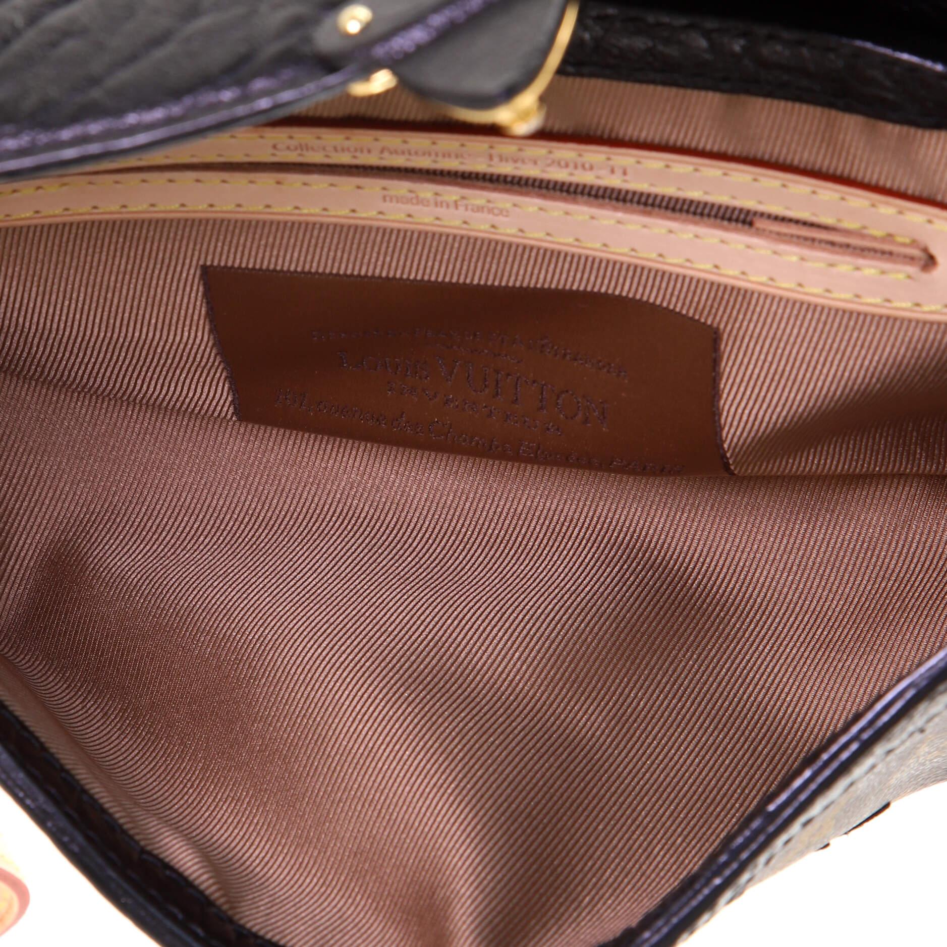 Louis Vuitton Manege Clutch Fleur De Jais Monogram Canvas In Good Condition In NY, NY