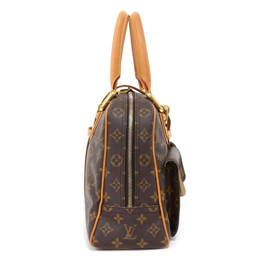 Brown Louis Vuitton Manhattan GM Monogram Canvas Hand Bag