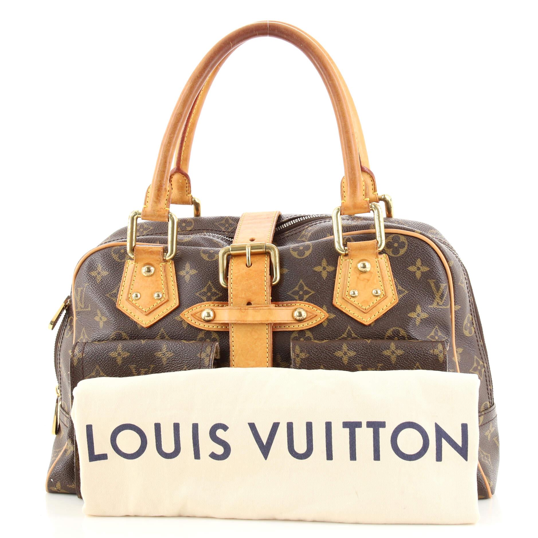 Condition: Good. Creasing on exterior, moderate darkening, watermarks and wear on handles, flap closure and leather trims. Curling and splitting on flap edges, cracking, peeling and splitting on handle wax edges, discoloration, pen marks and marks