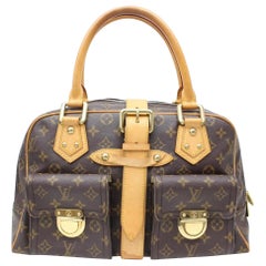 Louis Vuitton Manhattan Monogram Gm 867023 Brown Coated Canvas Satchel
