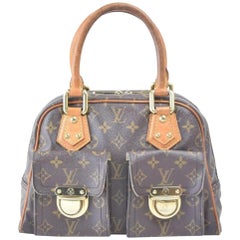 Louis Vuitton Manhattan Monogram Pm 865866 Brown Coated Canvas Satchel
