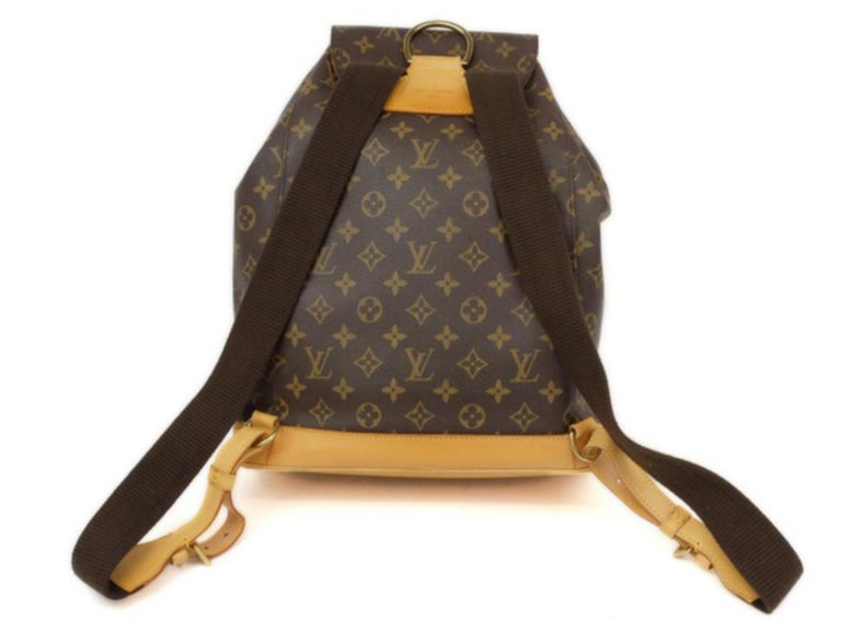 Louis Vuitton Manhattan Montsouris Monogram Gm 230047 Brown Coated Canvas Backpa For Sale at 1stdibs