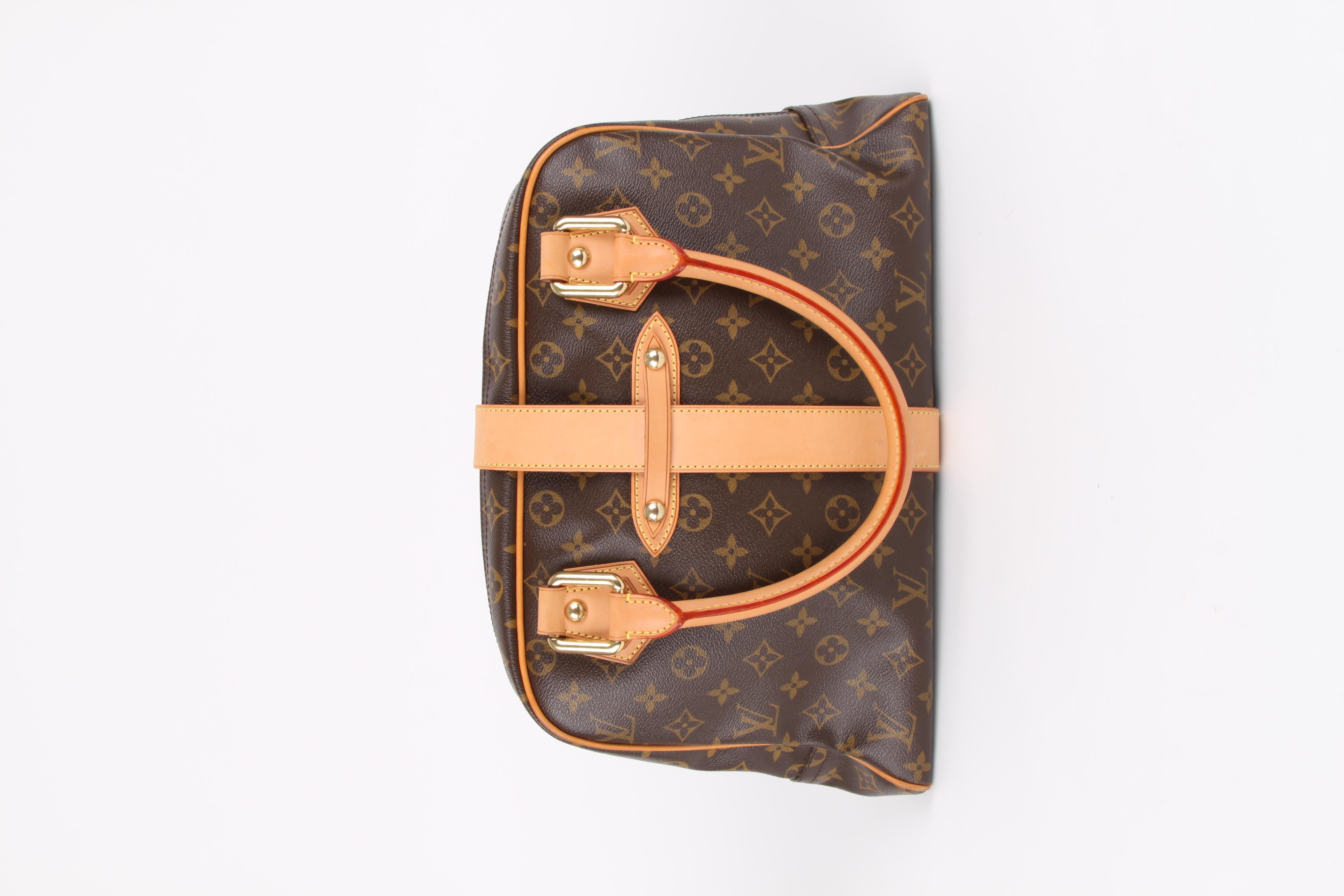 Louis Vuitton Manhattan PM brown monogram canvas/leather bag 4
