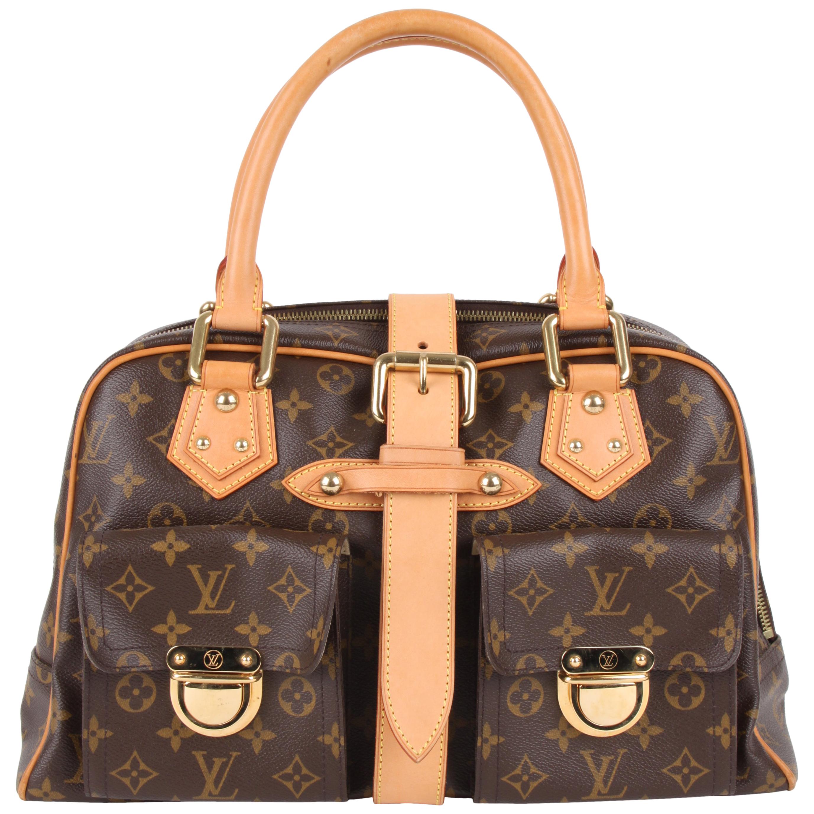 Louis Vuitton Manhattan PM brown monogram canvas/leather bag