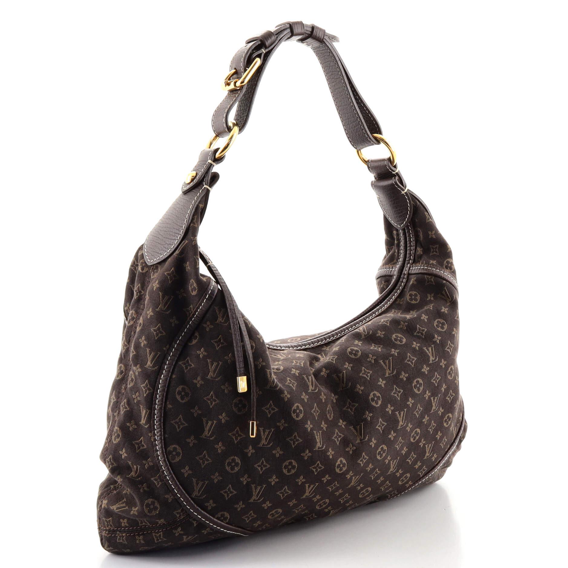 Black Louis Vuitton Manon Handbag Mini Lin MM