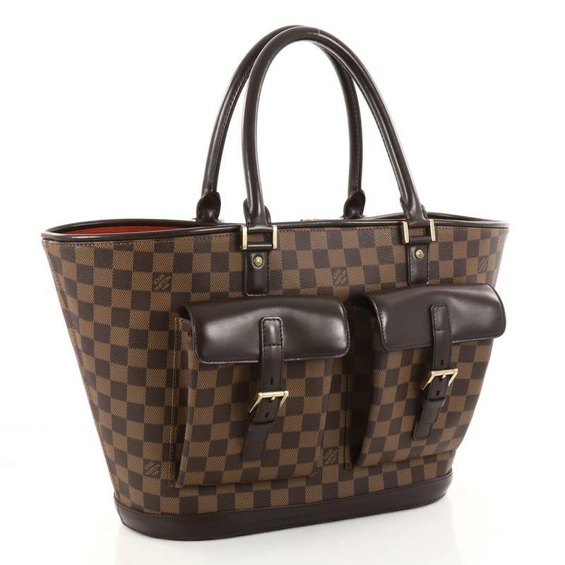 Black Louis Vuitton Manosque Handbag Damier GM