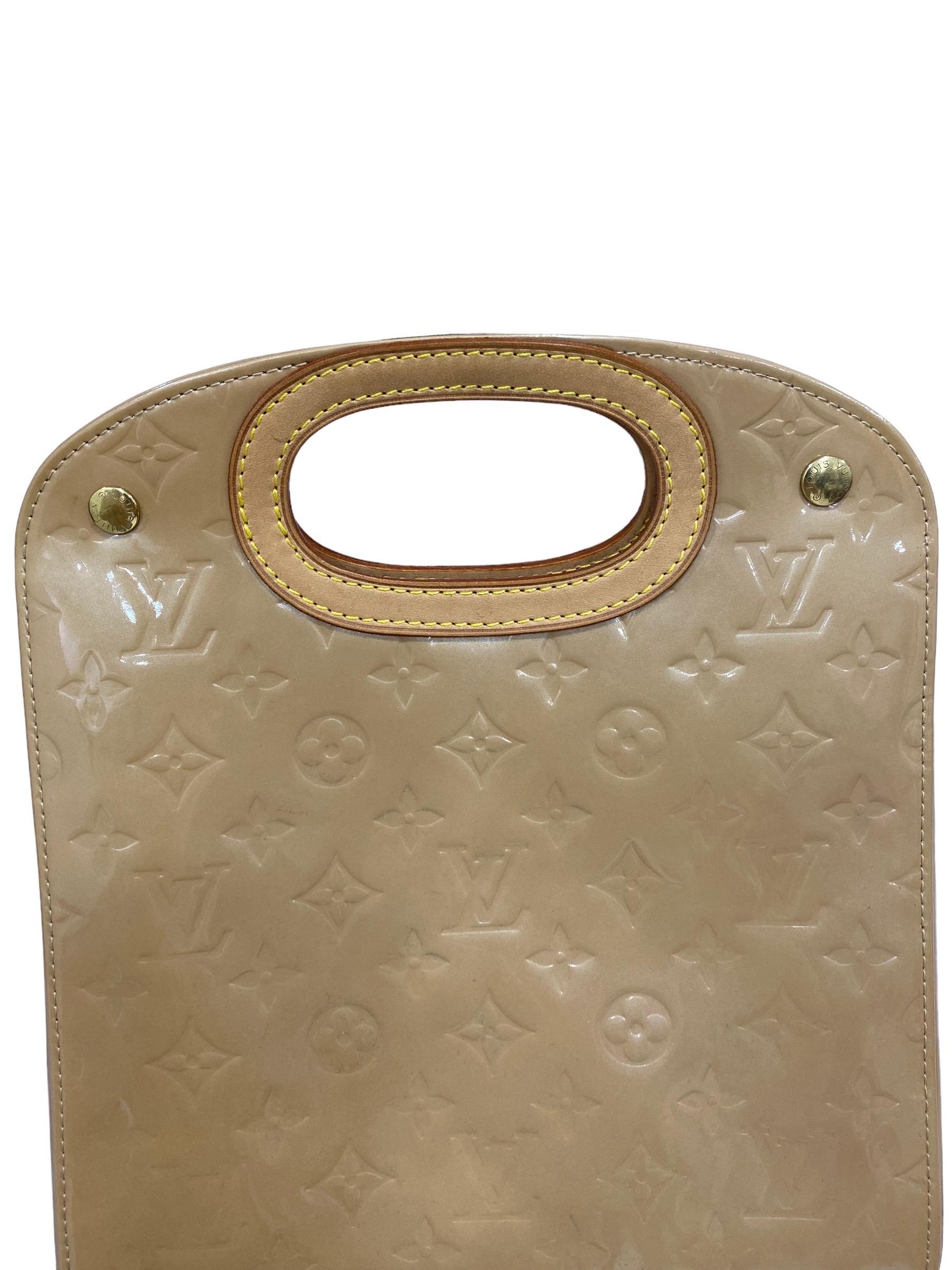 louis vuitton brown patent leather bag