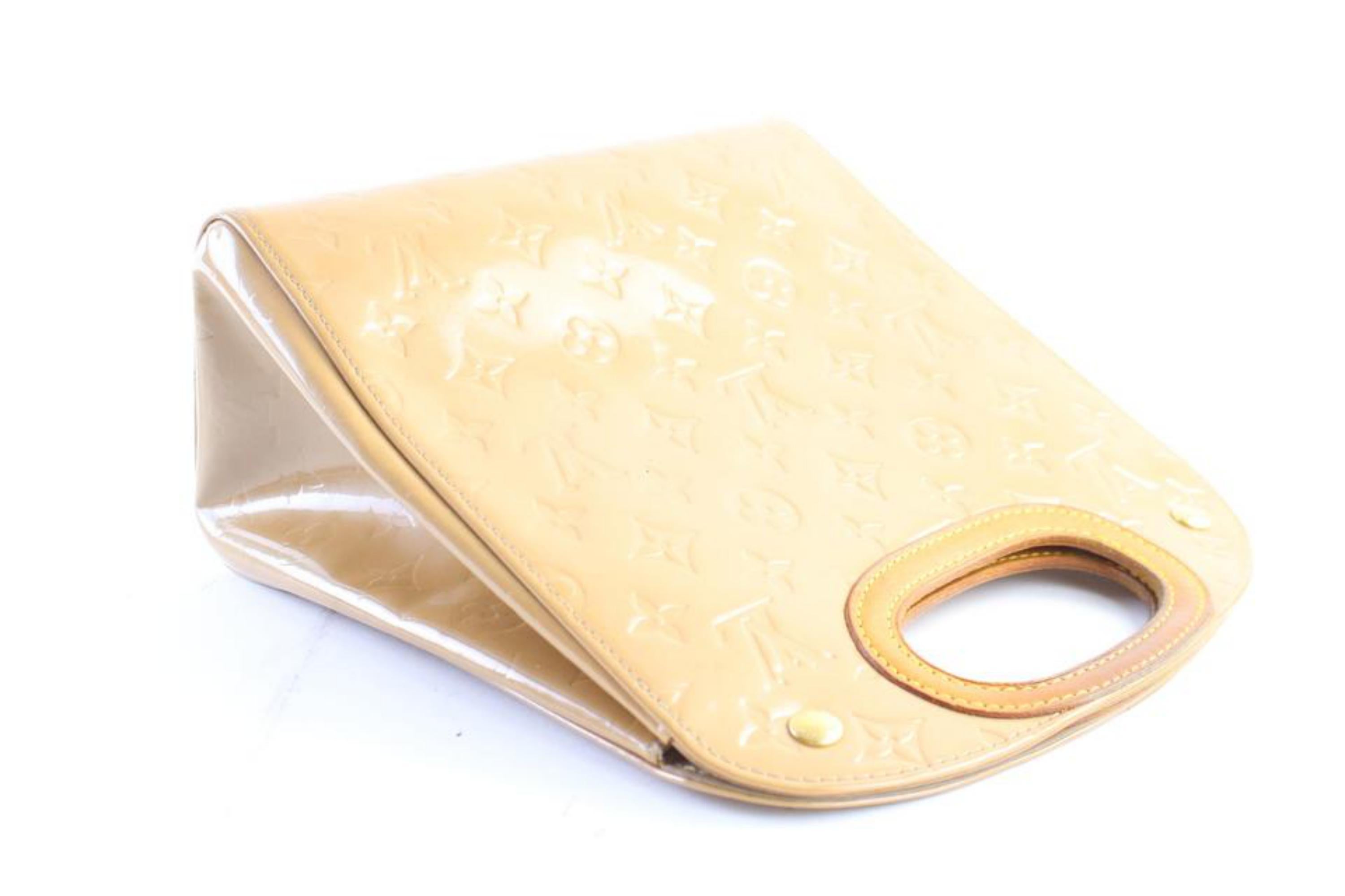 Louis Vuitton Maple Drive Florentine Vernis 227086 Beige Coated Canvas Tote For Sale 2
