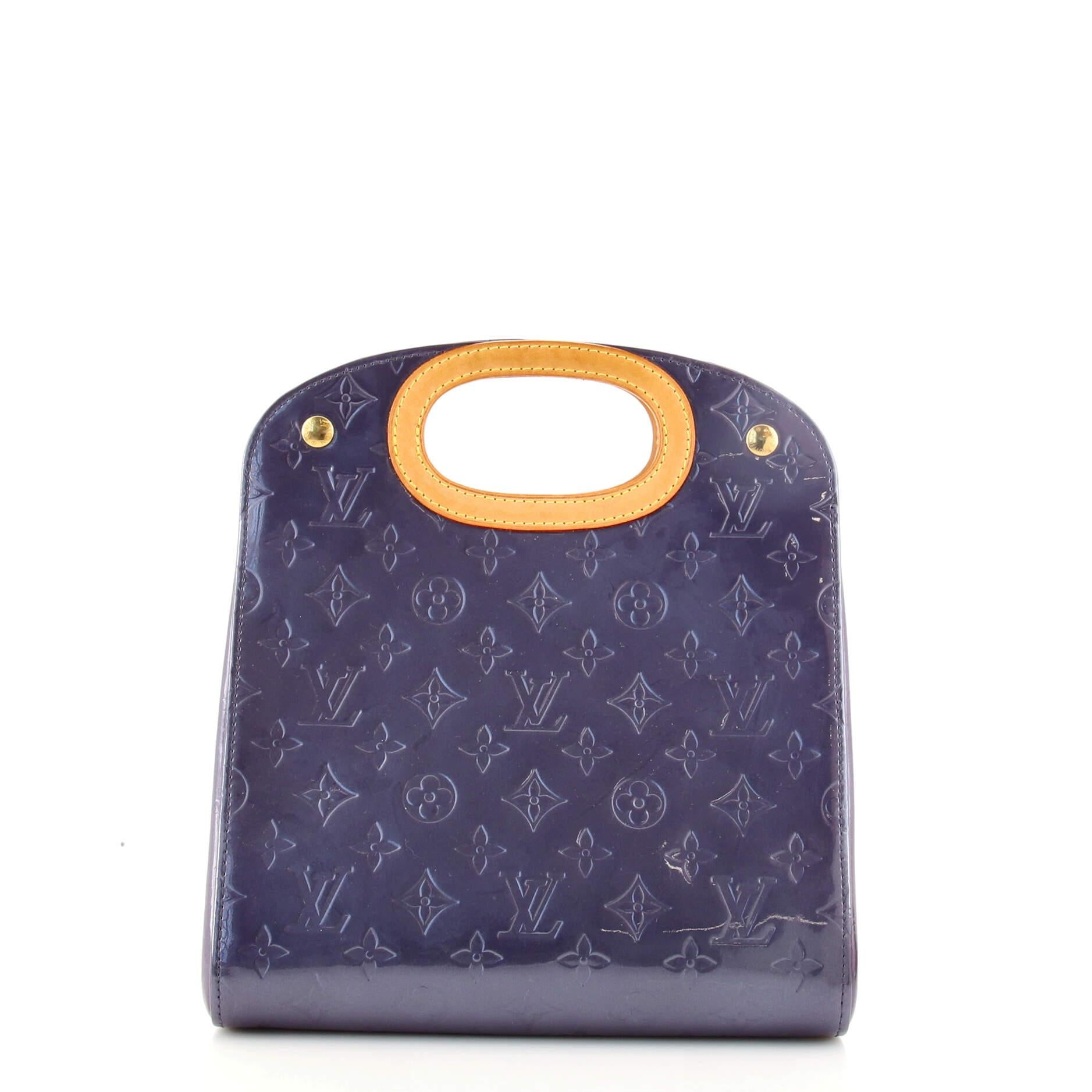 Gray Louis Vuitton Maple Drive Handbag Monogram Vernis