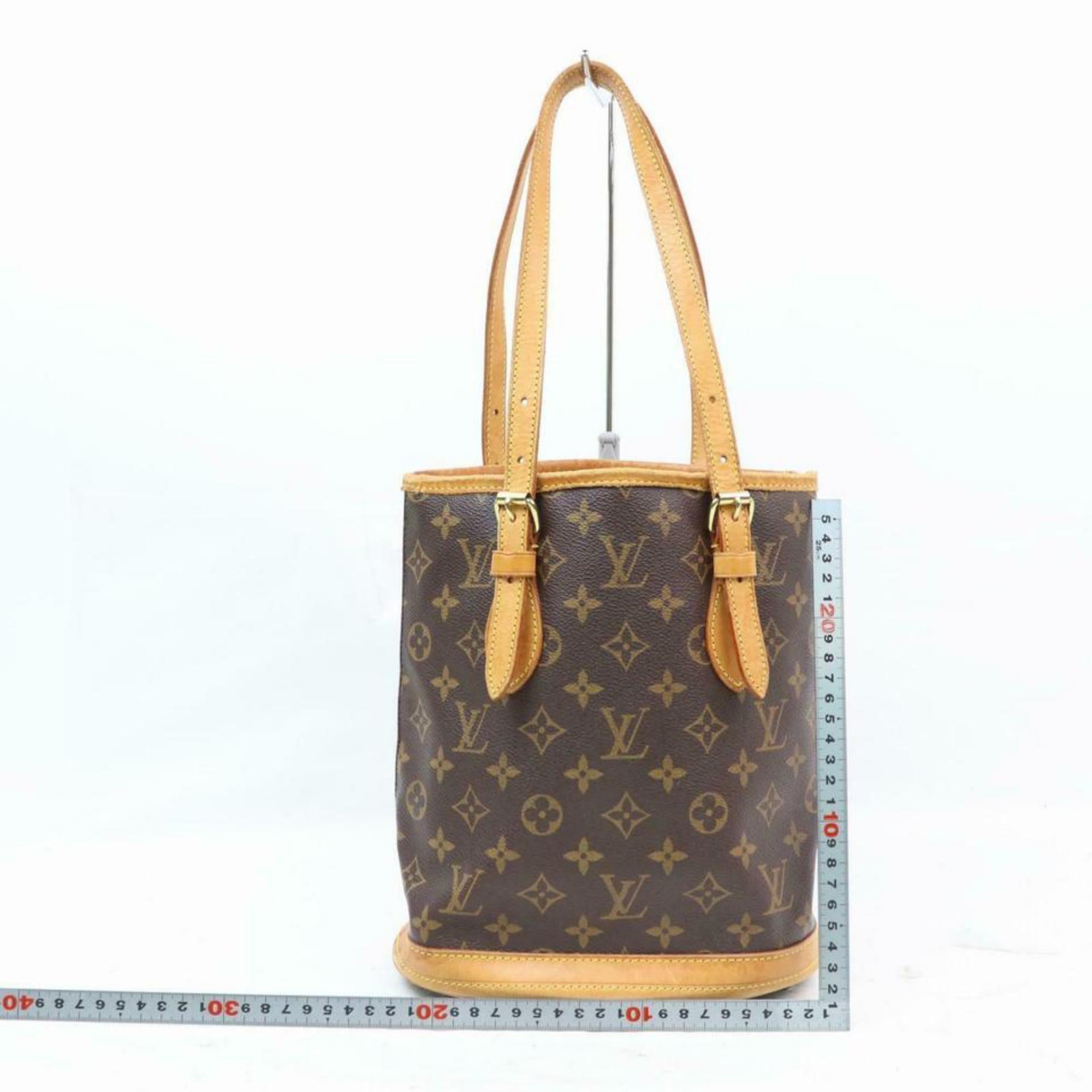 Louis Vuitton Marais Bucket Monogram Petite Pm 870362 Brown Canvas Tote In Good Condition For Sale In Forest Hills, NY