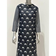Abito Louis Vuitton Marc Jacobs nero con stampa grafica, taglia 36