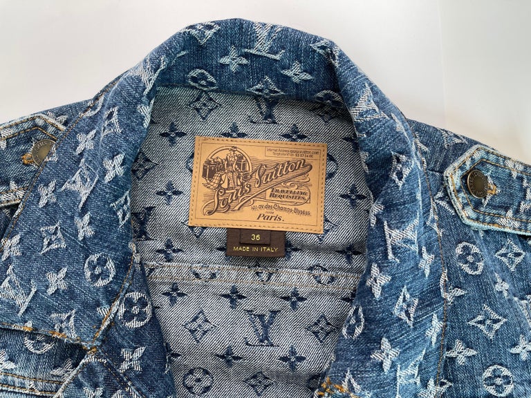 Louis Vuitton Marc Jacobs Denim Monogram Jacket (Size 36) For Sale at  1stDibs